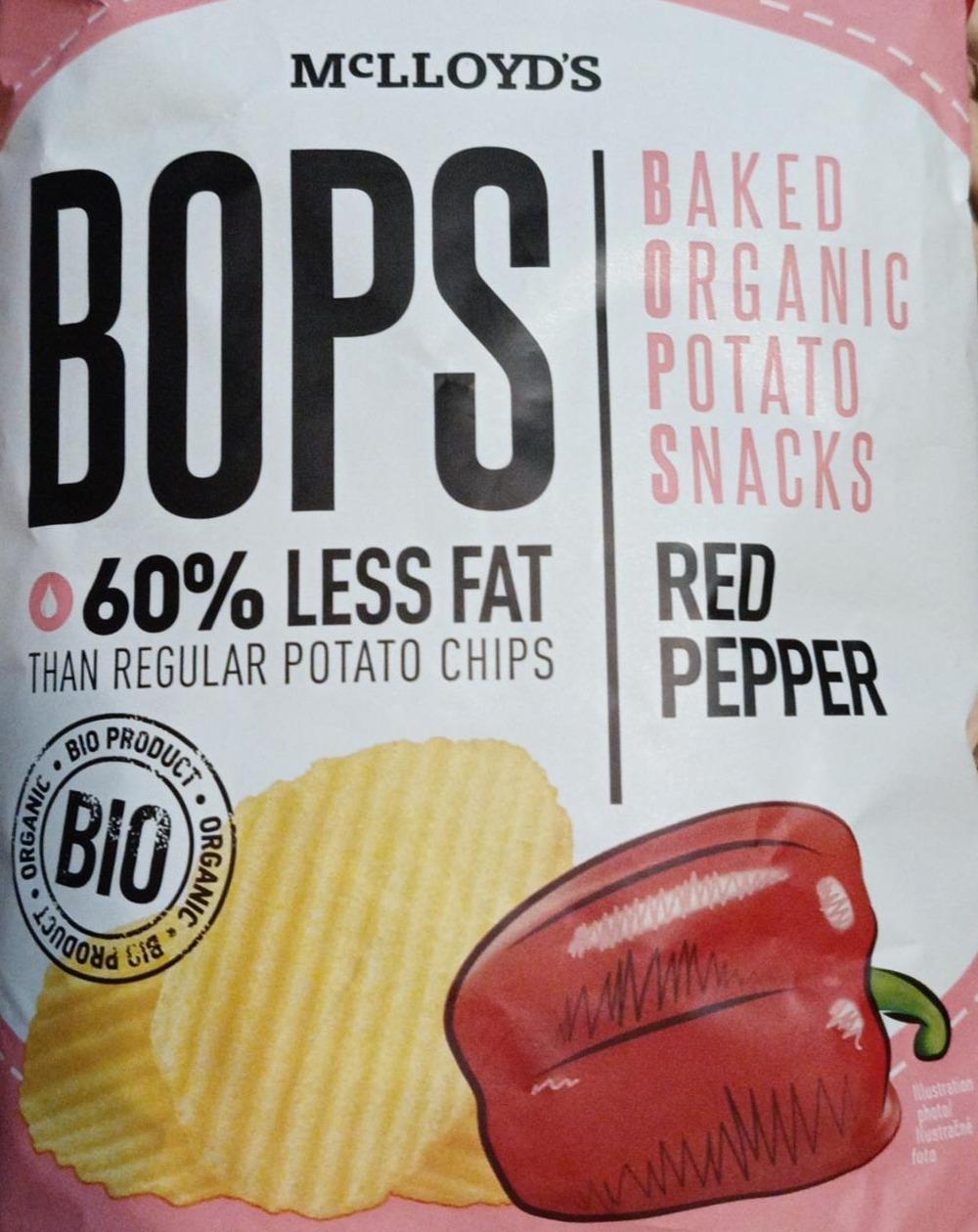 Фото - Bops baked organic potato snacks red pepper McLloyd's