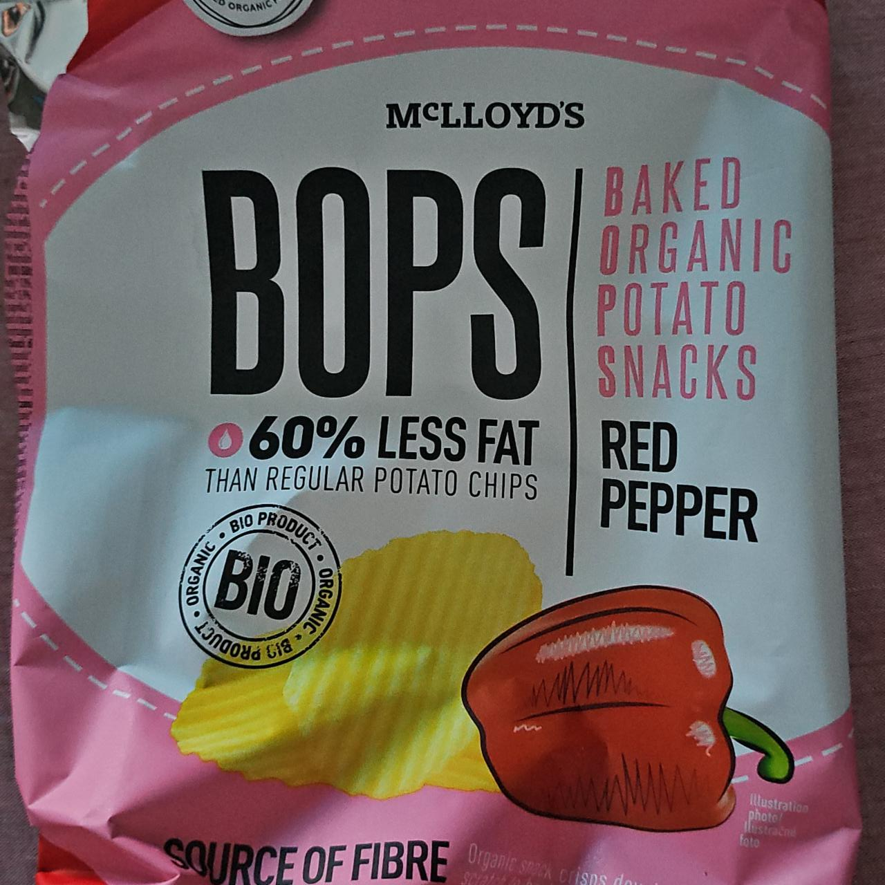 Фото - Bops baked organic potato snacks red pepper McLloyd's