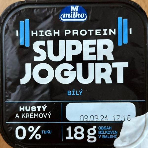 Фото - Super jogurt bílý 0% tuku 18 g bílkovin Milko