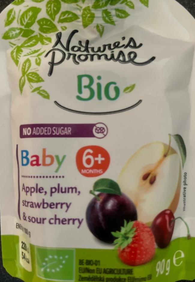 Фото - Bio baby apple plum strawberry sour cherry Natures Promise