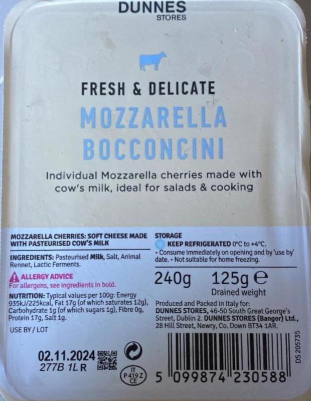 Фото - Mozzarella bocconcini fresh delicate Dunnes stores