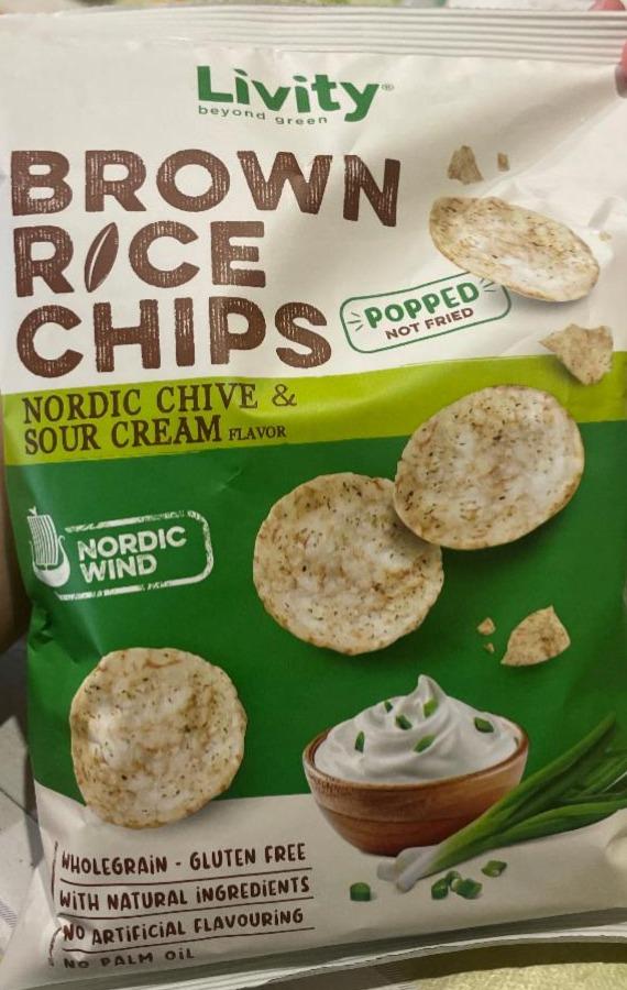 Фото - Brown rice chips Livity