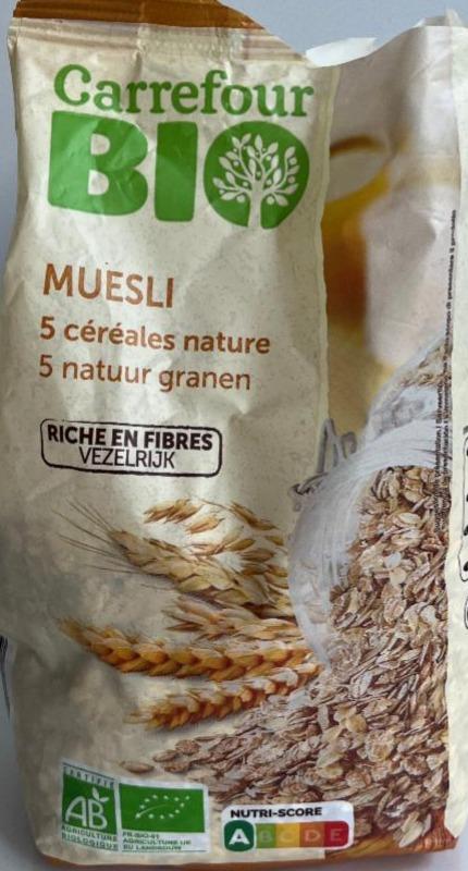 Фото - Muesli 5 céréales nature Carrefour Bio