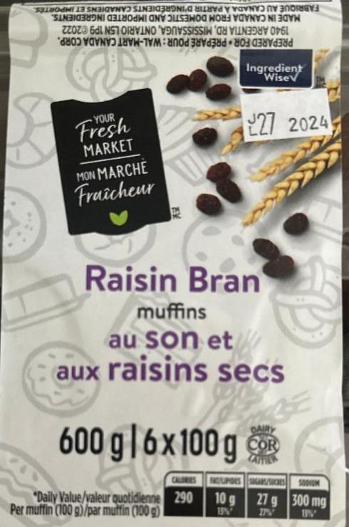 Фото - Raisin bran muffins Your Fresh Market