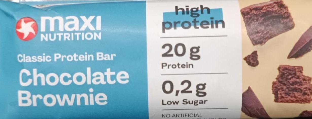 Фото - Chocolate brownie classic protein bar Maxi nutrition