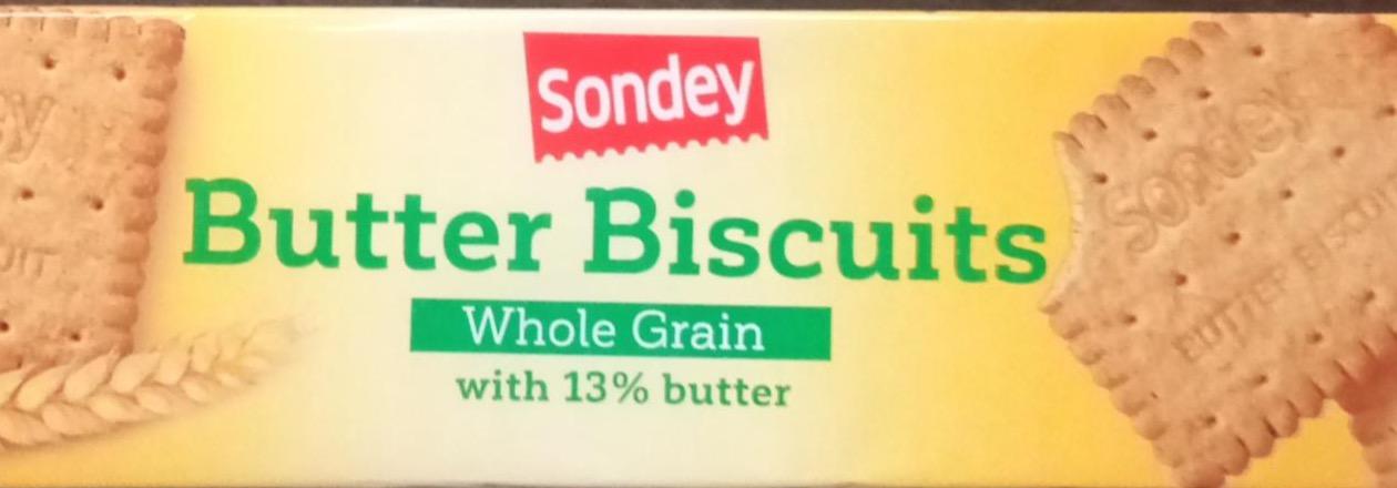 Фото - Butter biscuits whole grain with 13% butter Sondey