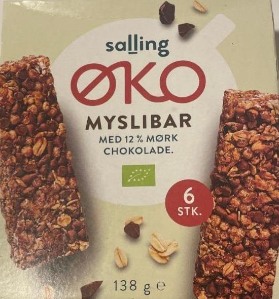 Фото - Salling Müslibar with milk chocolate and salted caramel Øko