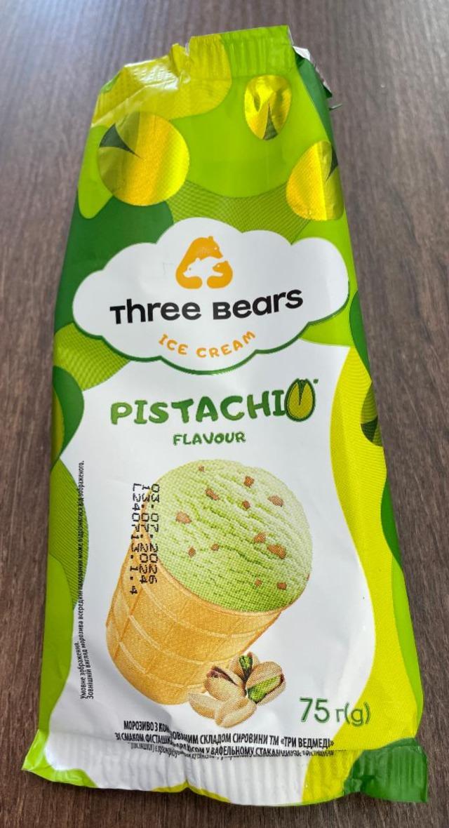 Фото - Морозиво 12% зі смаком фісташки та арахісом Pistachio Три ведмеді Three Bears