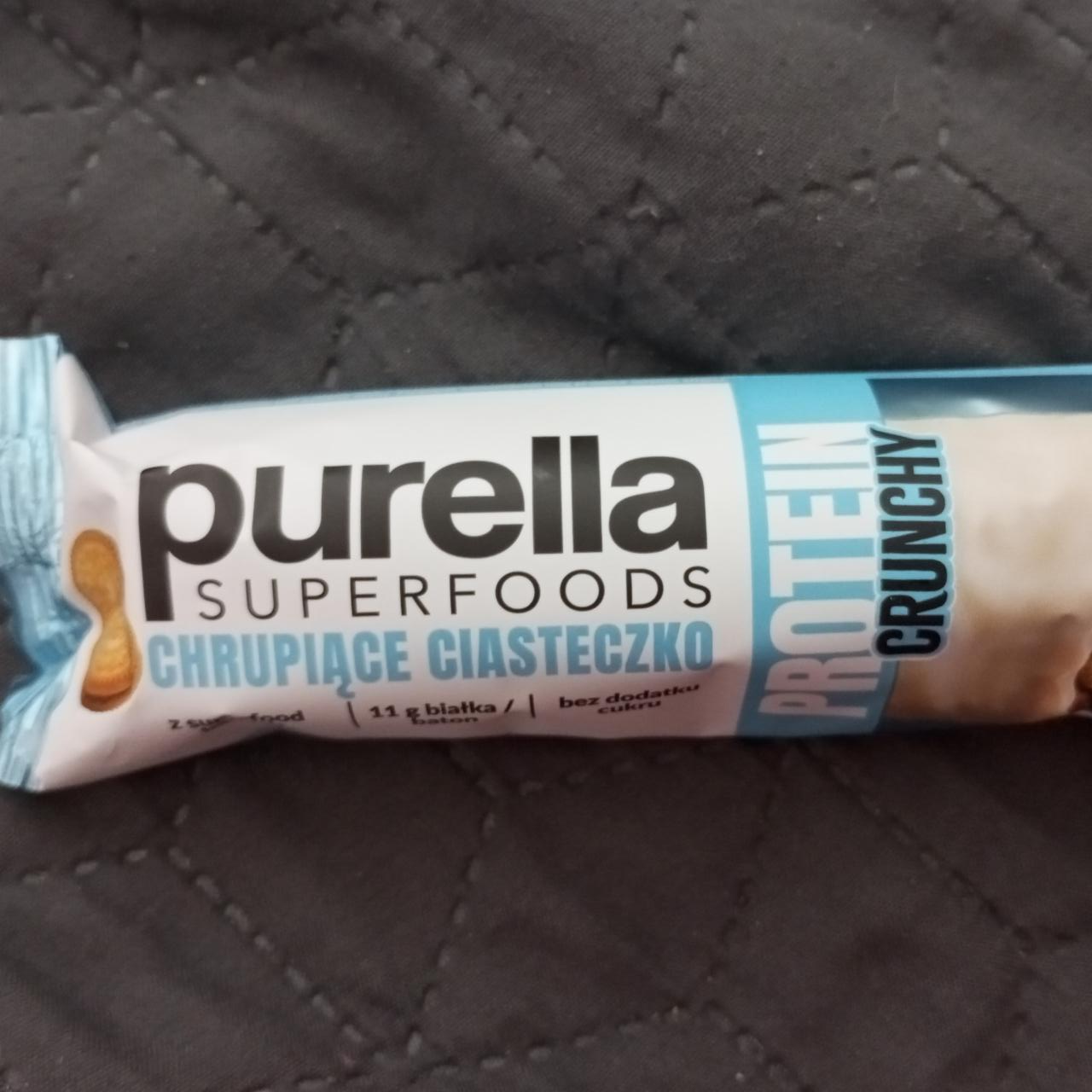 Фото - Baton proteinowy bez cukru Chrupiące ciasteczko Purella Superfoods