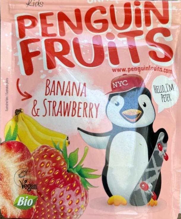 Фото - Bio penguin fruits banana & strawberry Bonitas organic