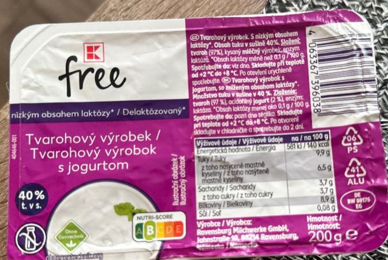 Фото - Tvarohový výrobek s jogurtem K-Free Kaufland