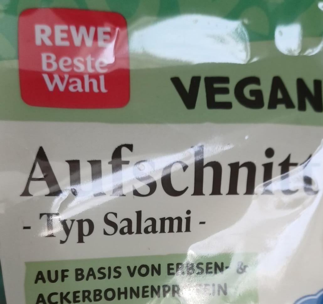 Фото - Aufschnitt typ salami vegan Rewe beste wahl