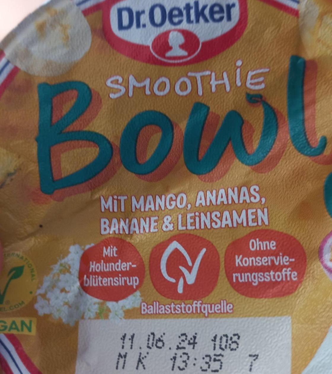 Фото - Smothie bowl mit mango ananas banane leinsamen Dr.Oetker