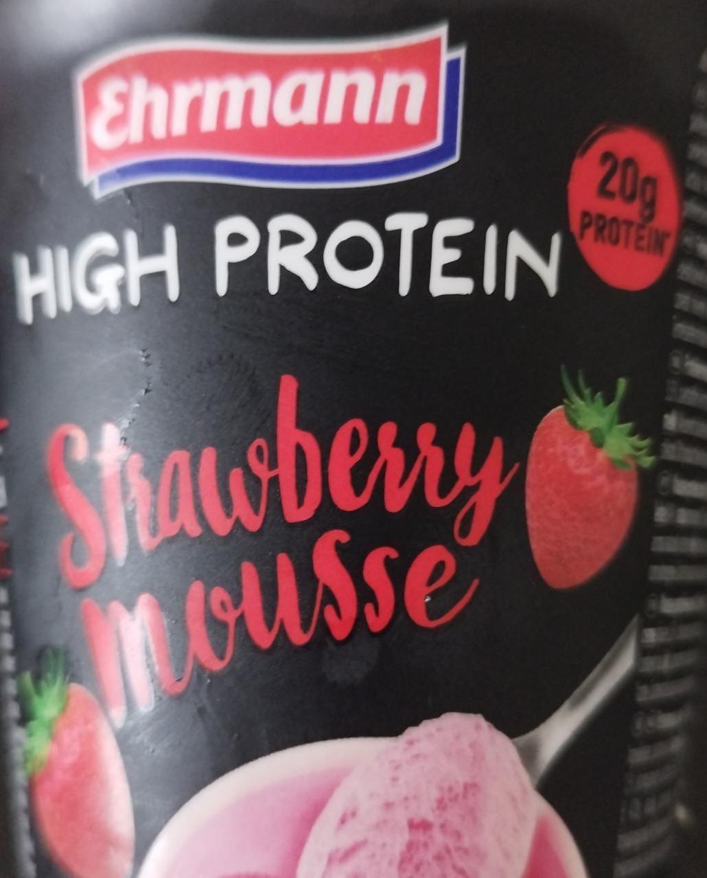 Фото - High protein strawberry mousse Ehrmann