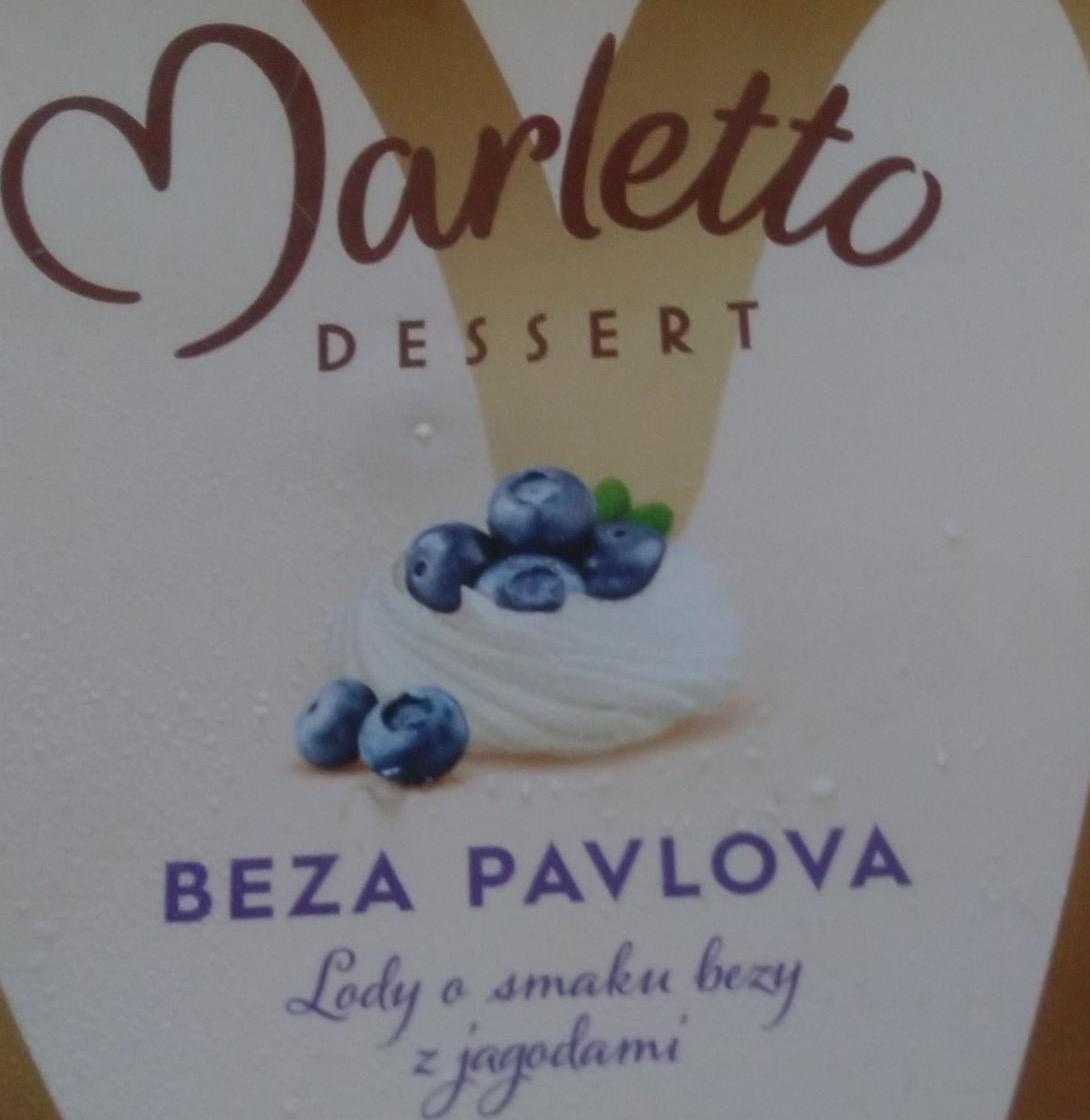 Фото - Beza pavlova lody o smaku bezy z jahodami Marletto