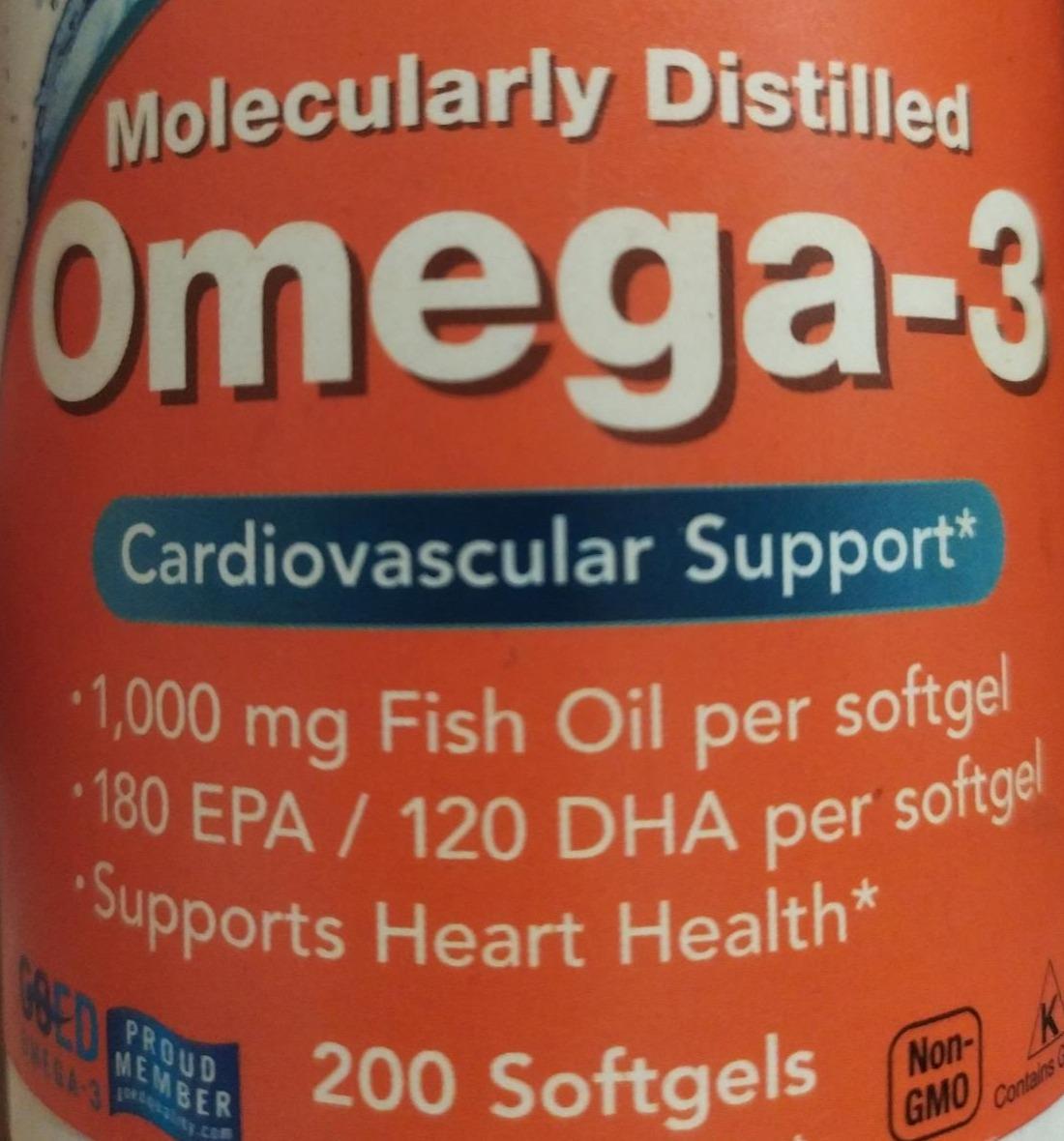 Фото - Дієтична добавка Omega-3 Now Foods Molecularly Distilled