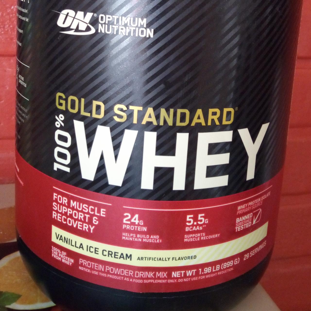 Фото - Протеїн 100% Gold Standart Whey Vanilla Ice Cream Optimum Nutrition