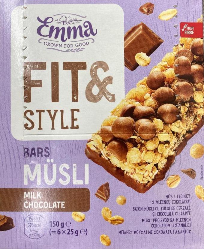 Фото - Fit and style bars müsli cranberries Emma Grown For Good