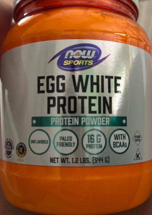 Фото - Протеїн яєчний Egg White Protein Powder Now Sports