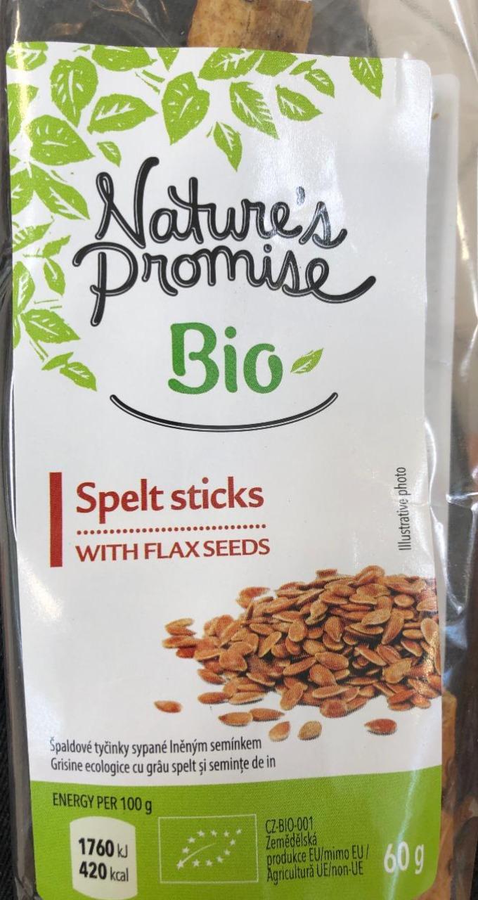 Фото - Bio Spelt sticks with flax seeds Natures Promise