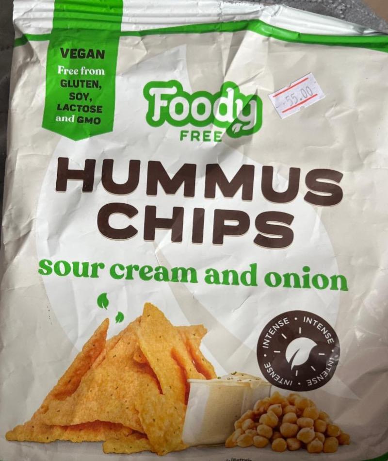 Фото - Hummus chips sour cream and onion Foody free