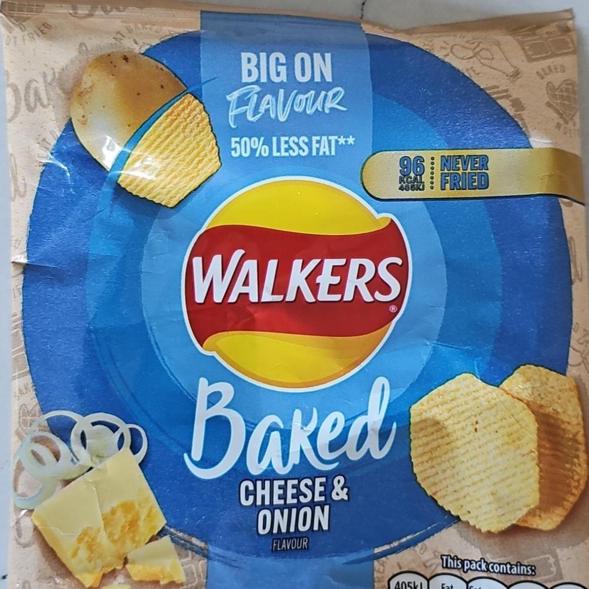 Фото - Big on Flavour 50% Less Fat Baked Cheese & Onion Walkers