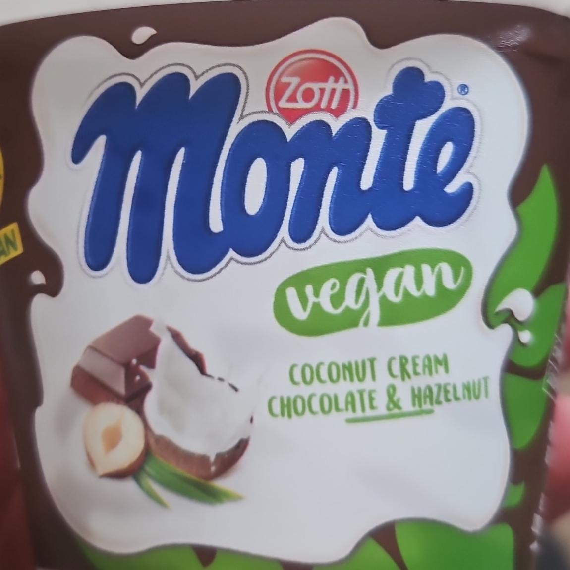 Фото - Monte Vegan Coconut Cream Chocolate Hazelnut Zott