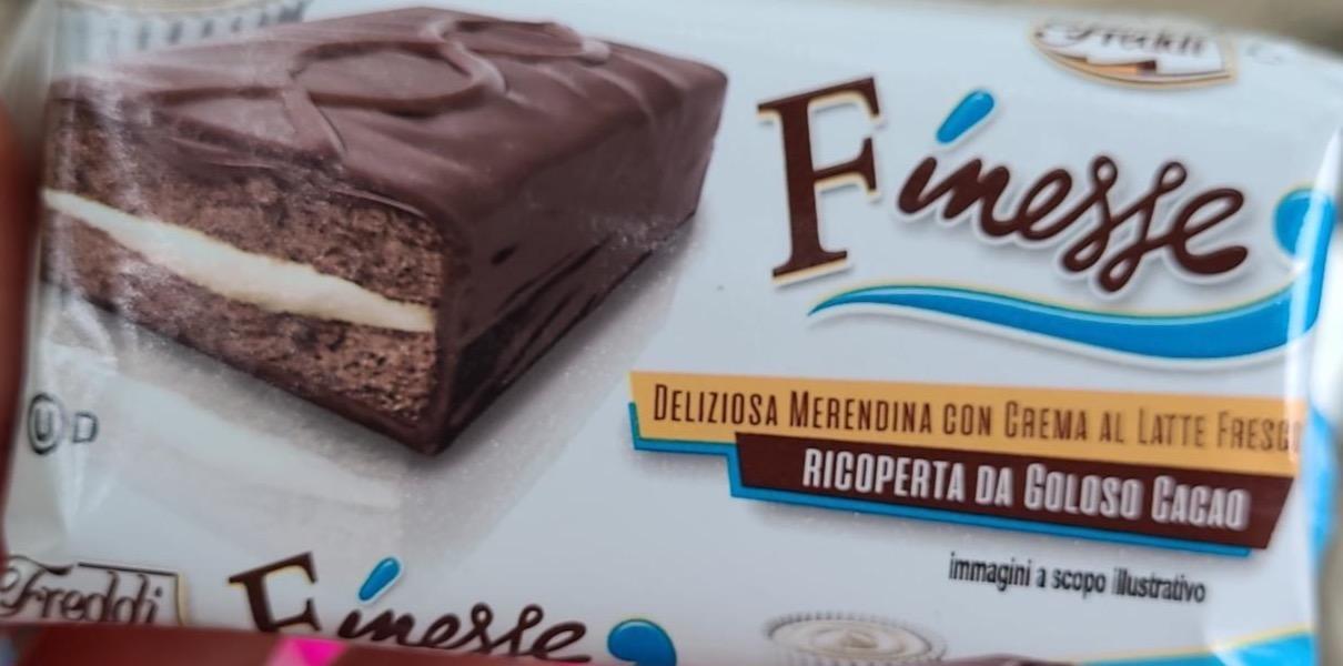 Фото - Finesse deliziosa merendina con crema al latte fresco ricoperta da goloso cacao Freddi