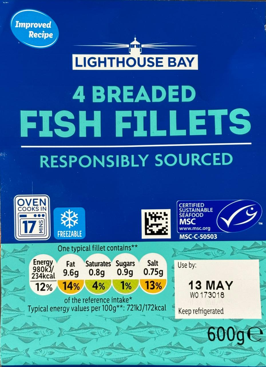 Фото - 4 Breaded fish fillets responsibly sourced Lighthouse bay