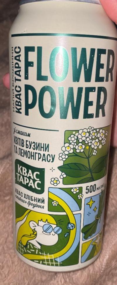 Фото - Напій бродіння зі смаком квітів бузини та лемонграсу Flower Power Квас Тарас