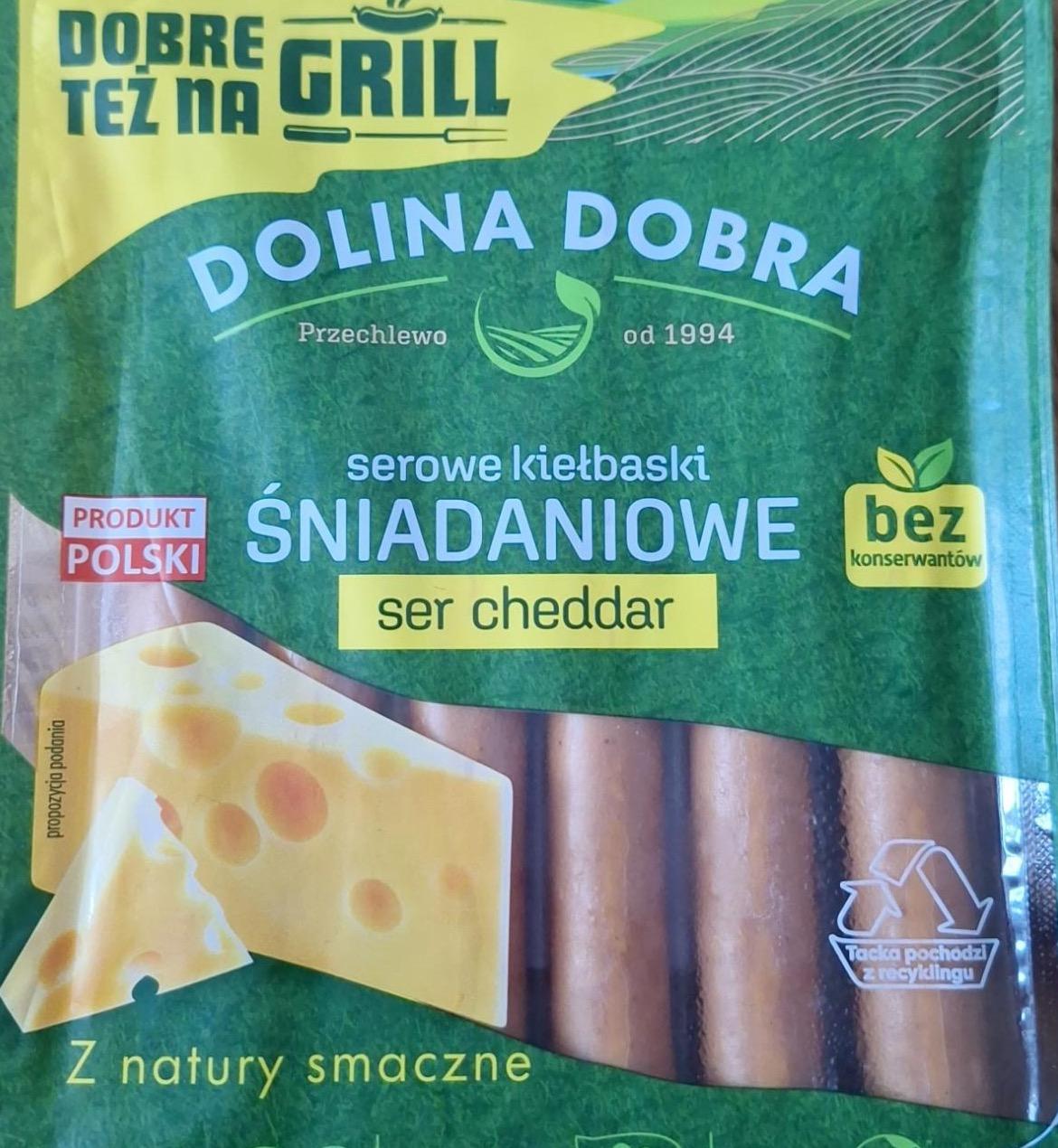 Фото - Serowe kiełbaski śniadaniowe ser cheddar Dolina Dobra