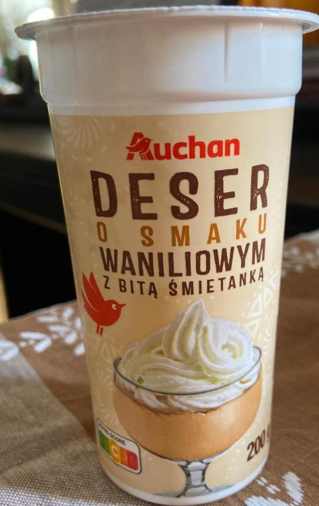 Фото - Deser o smaku waniliowym z bitą śmietanką Auchan