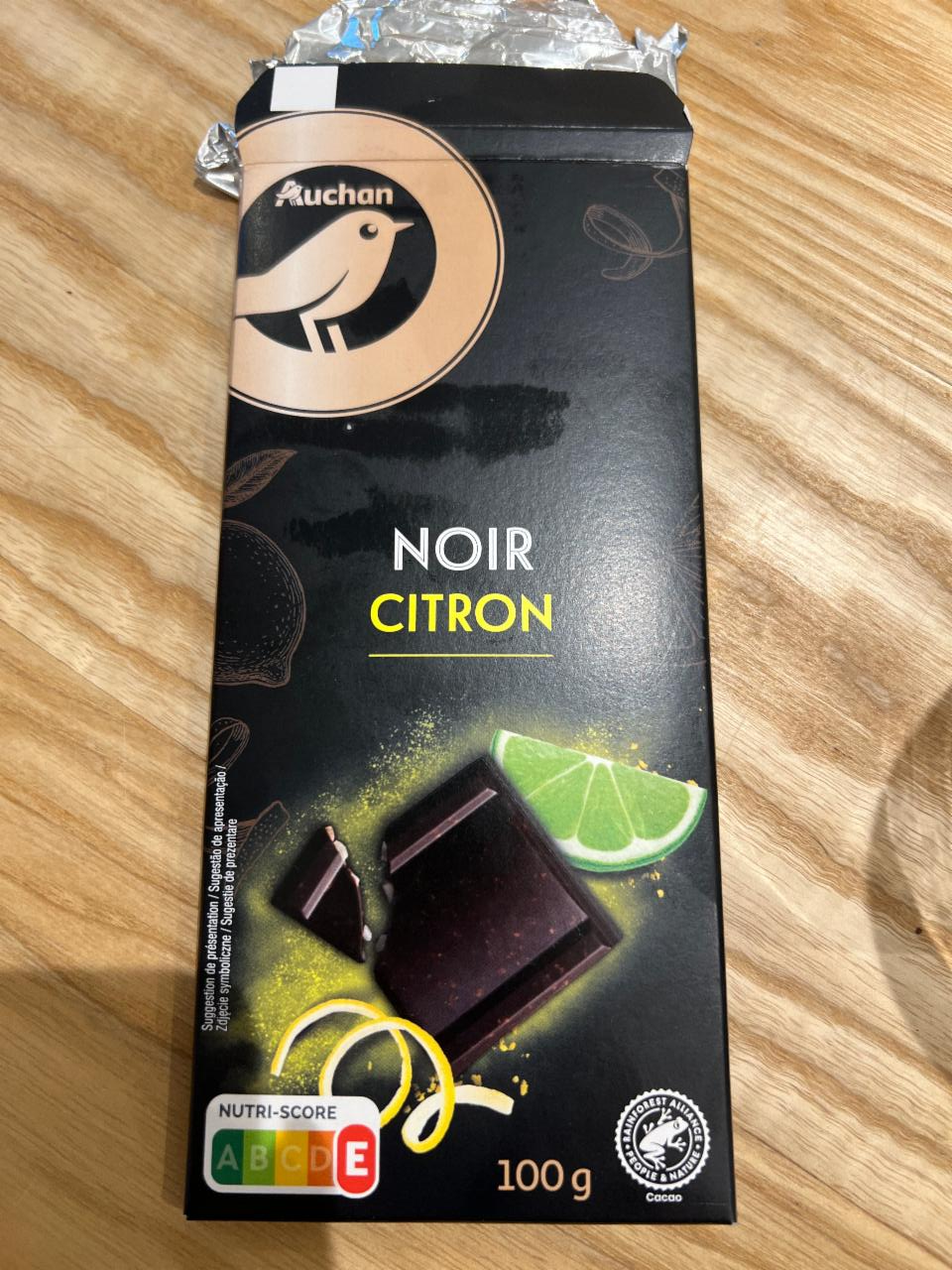 Фото - Шоколад Noir citron Auchan