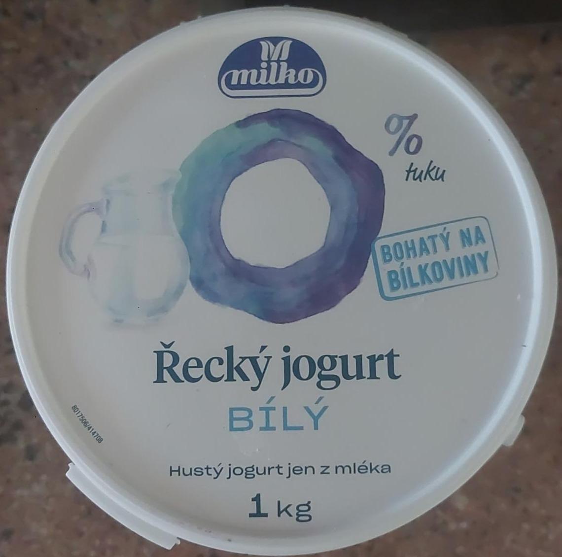 Фото - Řecký jogurt bilý 0% tuku Milko