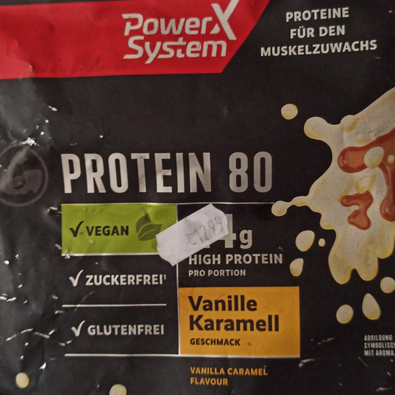 Фото - Протеїн Protein 80 Vanille Karamell Power System