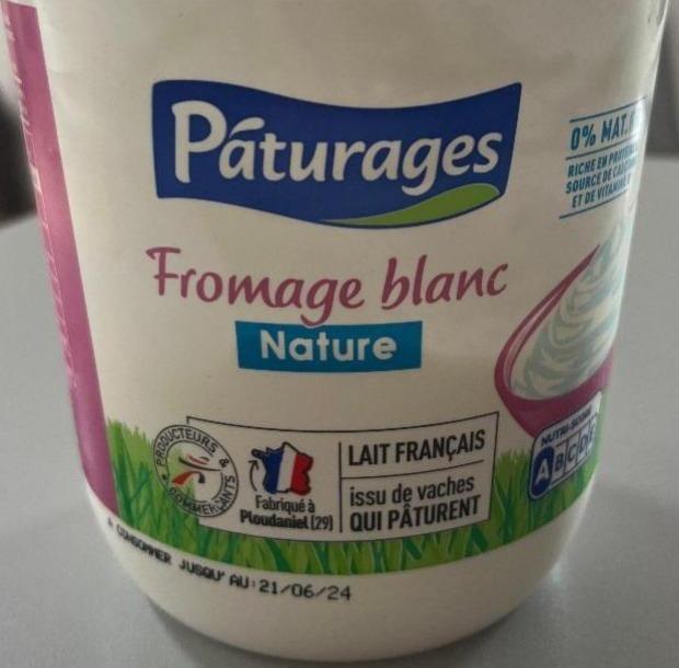 Фото - Fromage blanc 0% de matière grasse Pâturages