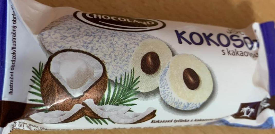 Фото - Батончик кокосовий з начинкою какао Chocoland