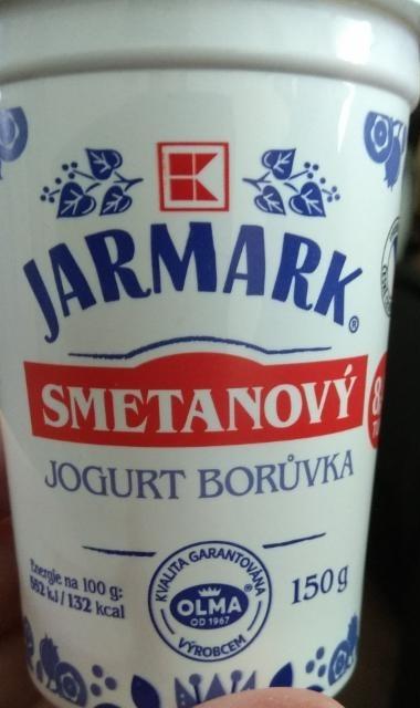 Фото - Smetanový jogurt Borůvka 8,4% tuku K-Jarmark