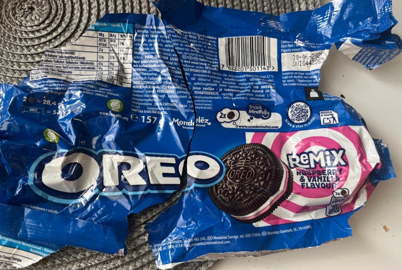 Фото - Oreo Remix Raspberry & Vanilla flavour