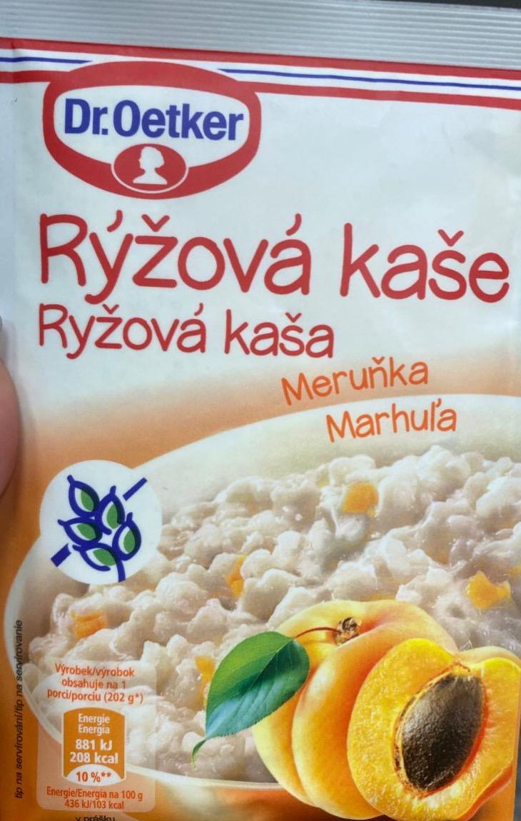 Фото - Rýžová kaše meruňka Dr. Oetker