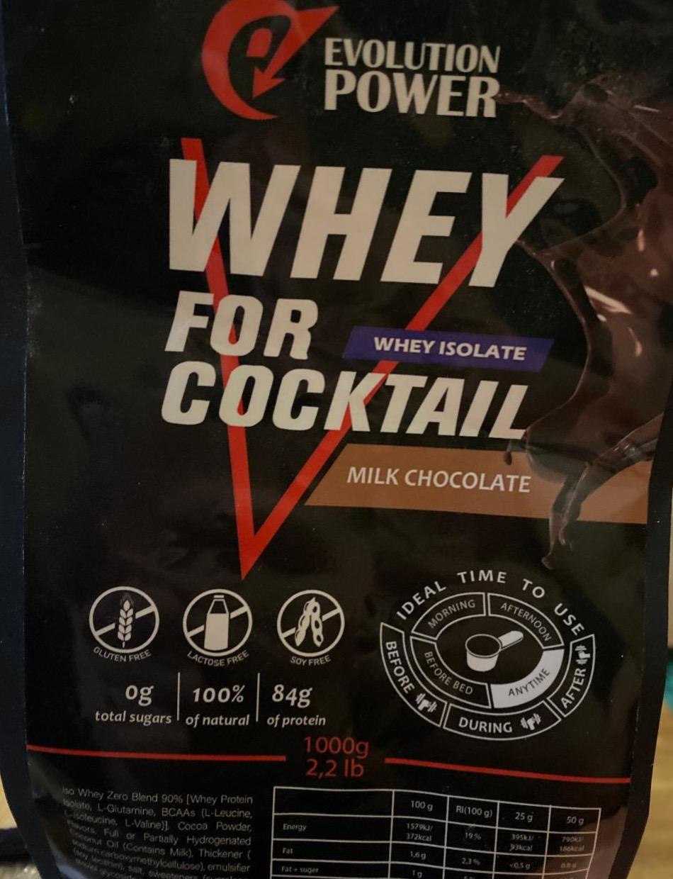 Фото - Whey for cocktail milk chocolate Еvolution power