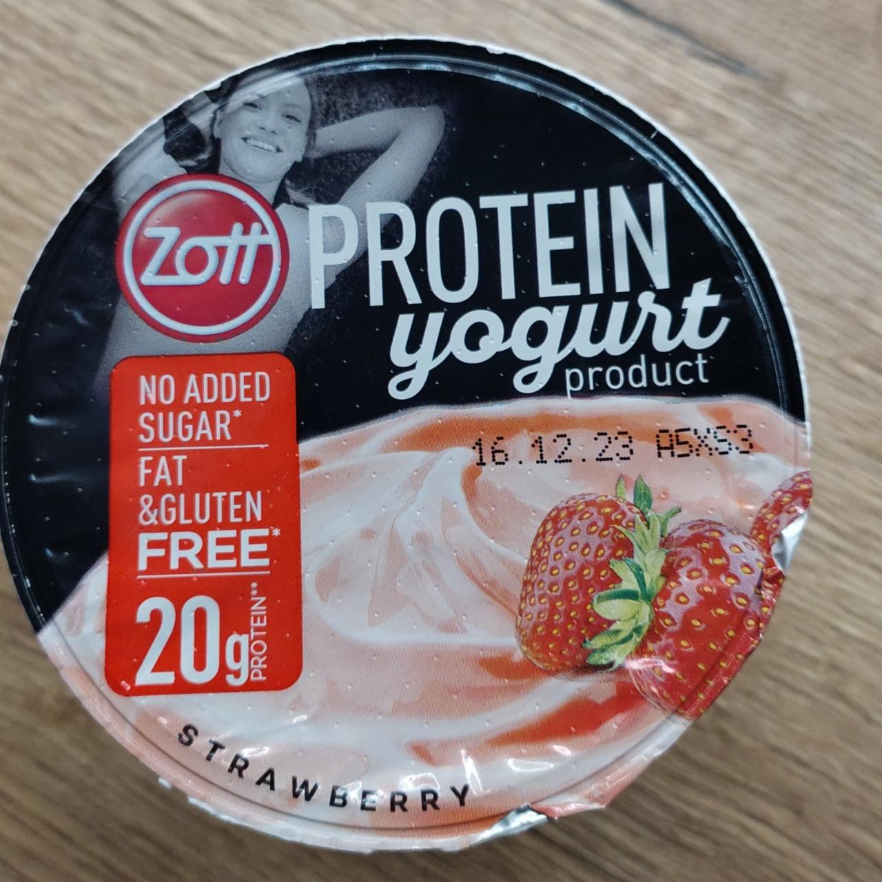 Фото - Protein yogurt product strawberry Zott