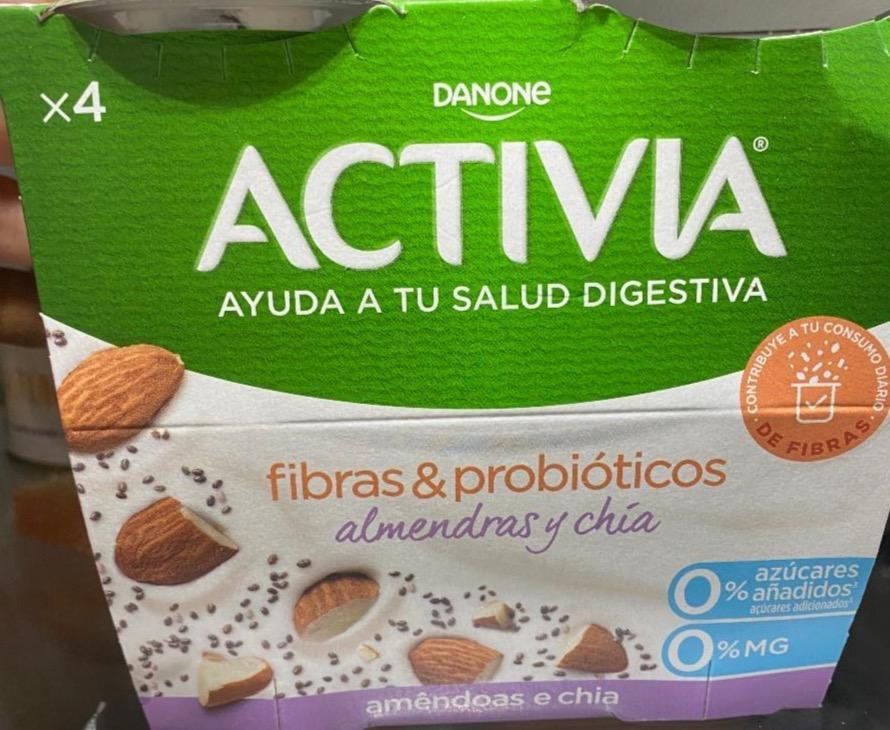 Фото - Activia fibras probióticos almendras y chia Danone