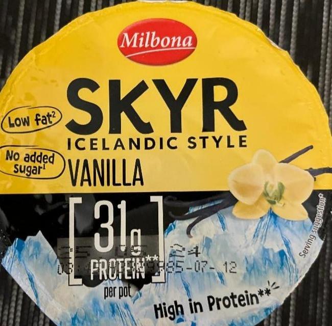 Фото - Skyr 31g protein 0,2% fat Vanilla Milbona