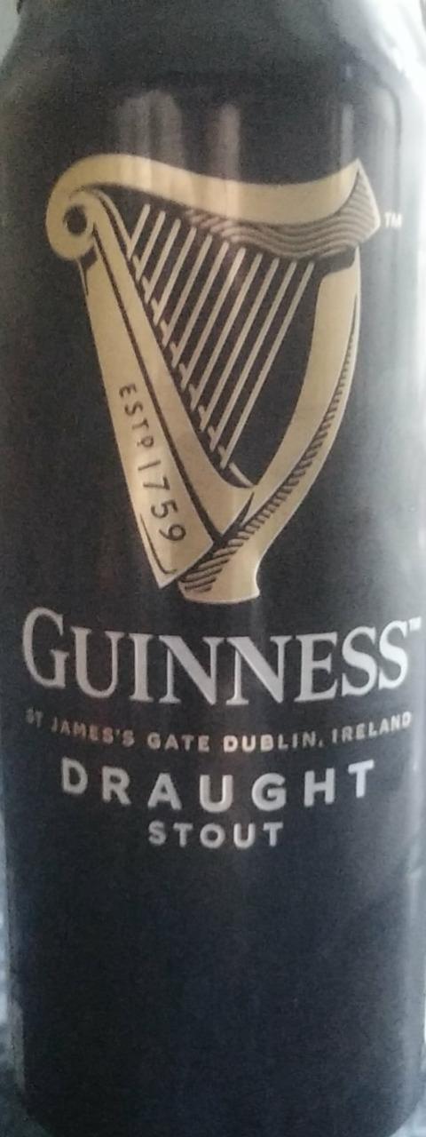 Фото - Пиво 4.2% темно пастеризоване Draught Guinness