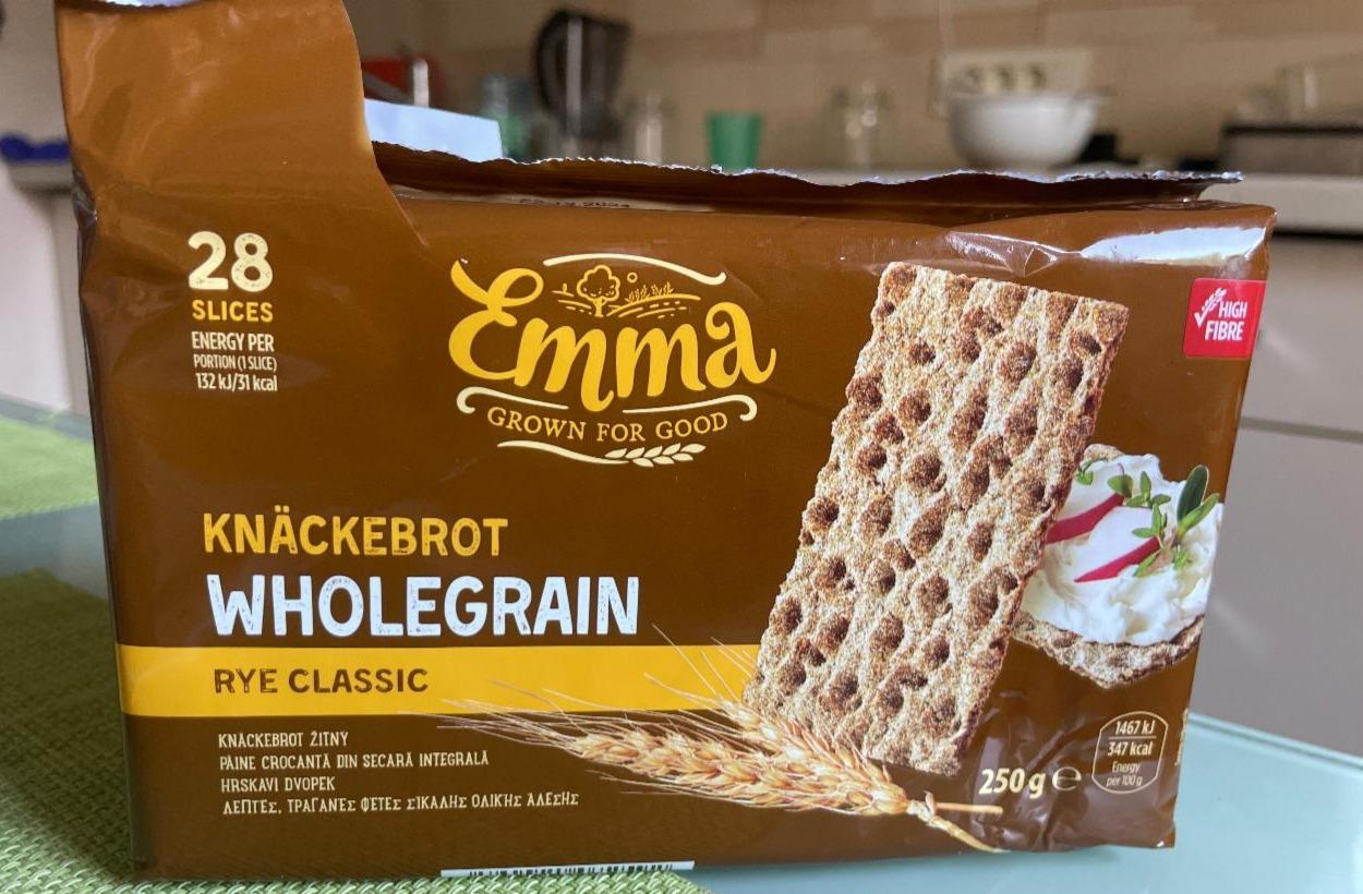 Фото - Knäckebrot wholegrain rye classic Emma Grown For Good