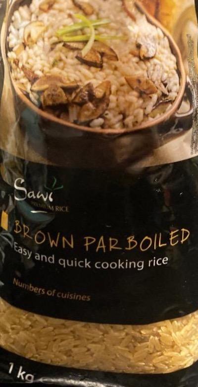 Фото - Brown parboiled easy and quick cooking rice Sawi