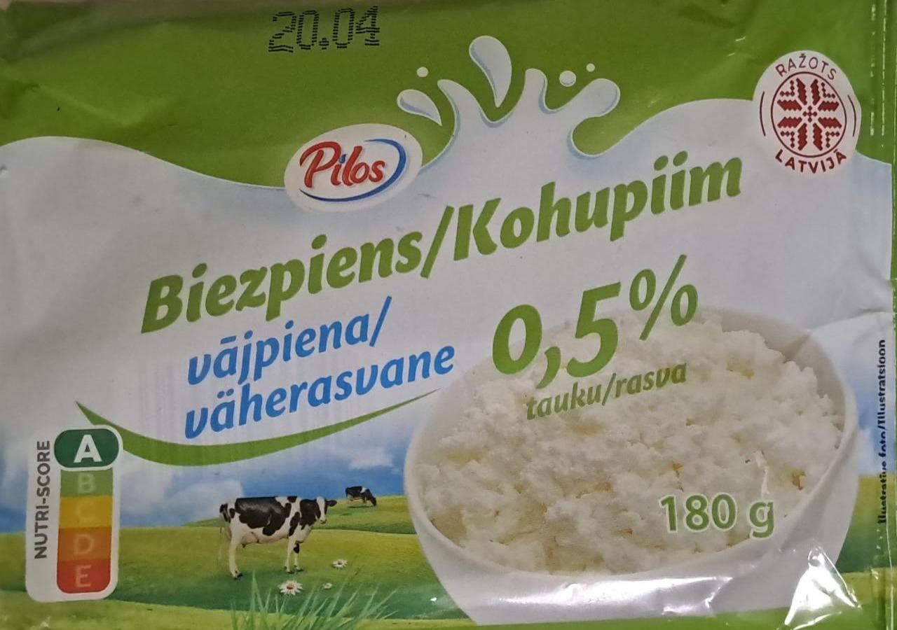 Фото - Biezpiens/Kohupiim 0.5% Pilos