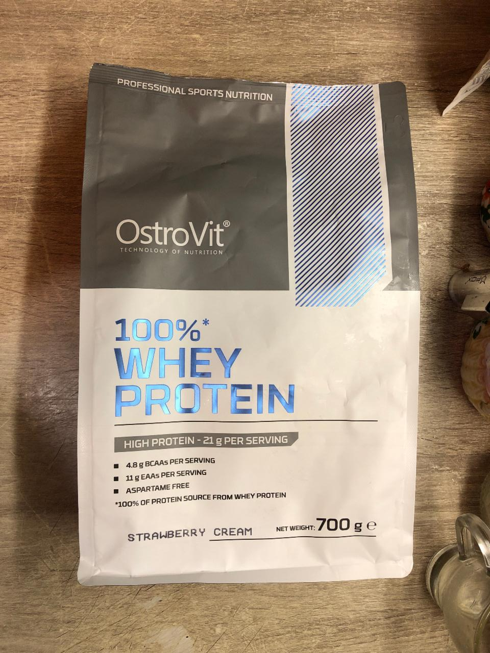 Фото - Протеїн 100% зі смаком полуничного крему Whey Protein OstroVit