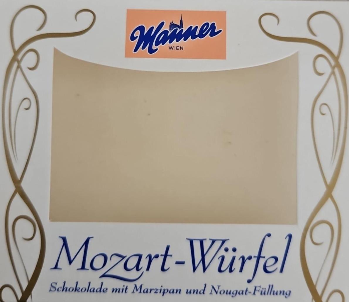 Фото - Mozart würfel schokolade mit marzipan und nougat füllung Manner